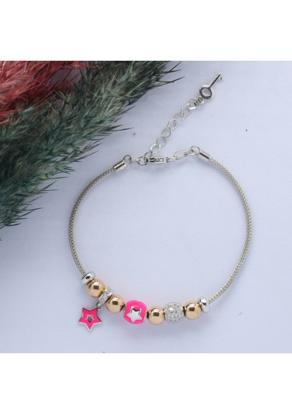 Yıldız (Star) Figürlü 925 Ayar Gümüş Charm Bileklik
