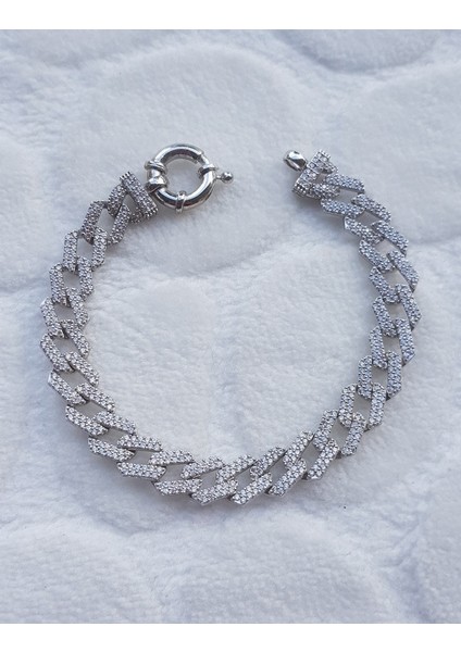 Taşlı Cubain Gümüş Bileklik