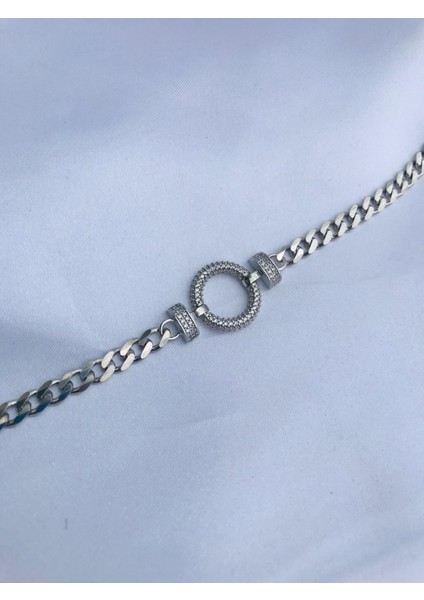 Italyan Zirkon Taşlı Gurmet Gümüş Bileklik