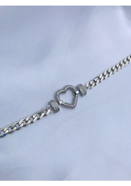 Italyan Zirkon Taşlı Gurmet Gümüş Bileklik