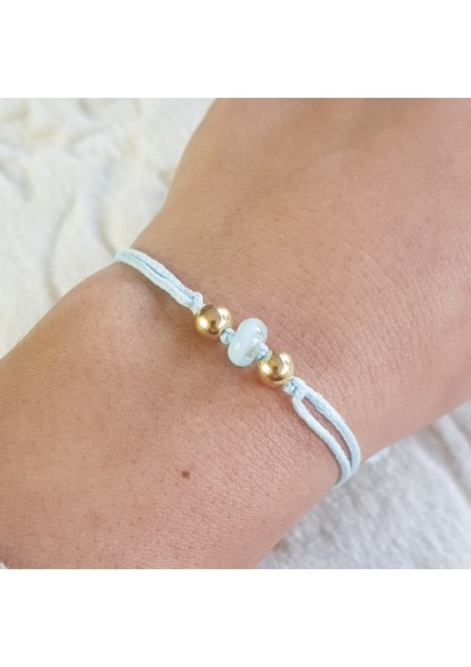 Asansörlü Ipek Ip Gümüş Bileklik