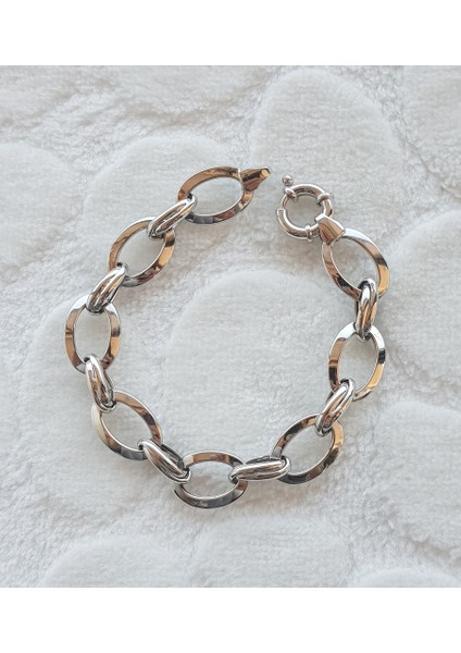 Rodyum Kaplama Gümüş Bileklik