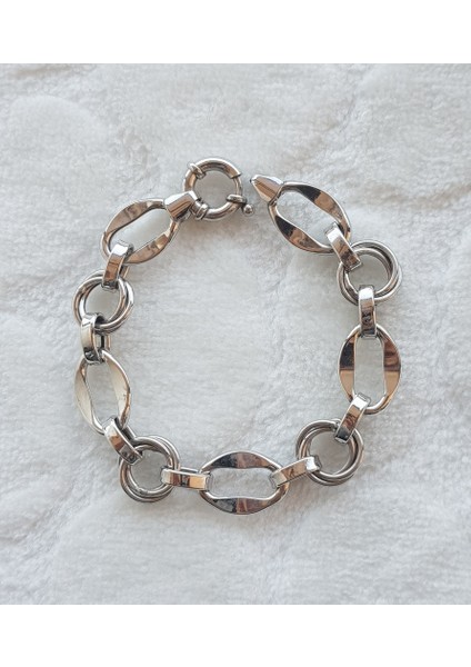 Rodyum Kaplama Gümüş Bileklik