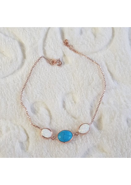 Opal Taşlı Gümüş Bileklik