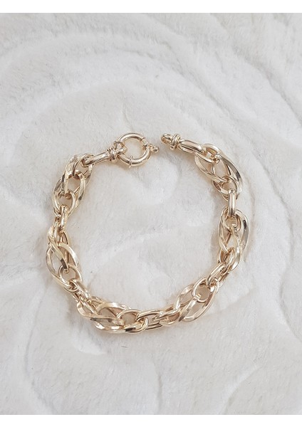 Altın Modeli Halloy Gümüş Bileklik