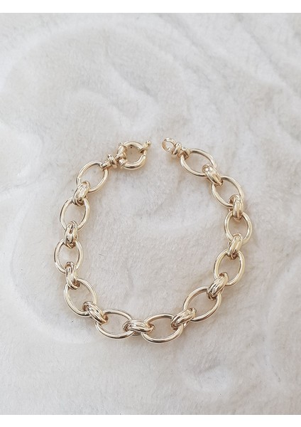 Altın Modeli Halloy Gümüş Bileklik