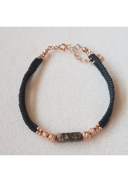 Tasarım Doğaltaş Dorika Gümüş Bileklik