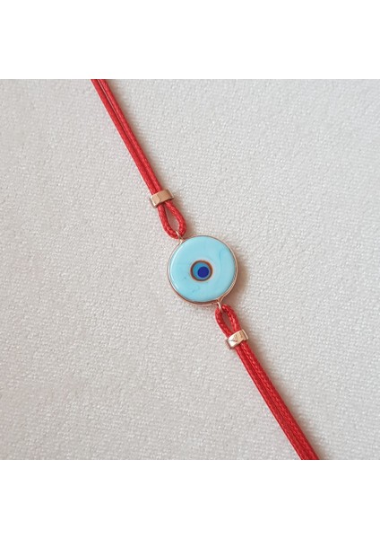 Sıvama Nazar Boncuğu Gümüş Bileklik