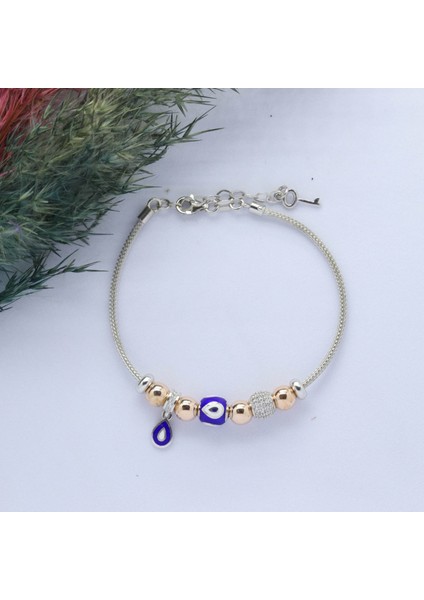 Damla (Drop) Figürlü 925 Ayar Gümüş Charm Bileklik