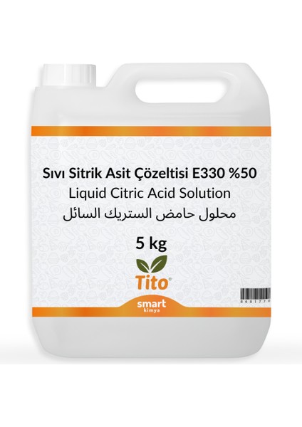 SSA50 Sıvı Sitrik Asit - 5 kg