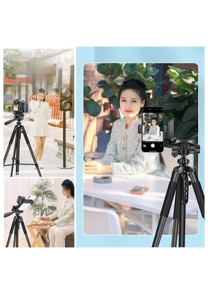 Telefon ve Fotoğraf Makinası Takılabilen Bluetooth Kumandalı 146 cm Tripod fırsatları