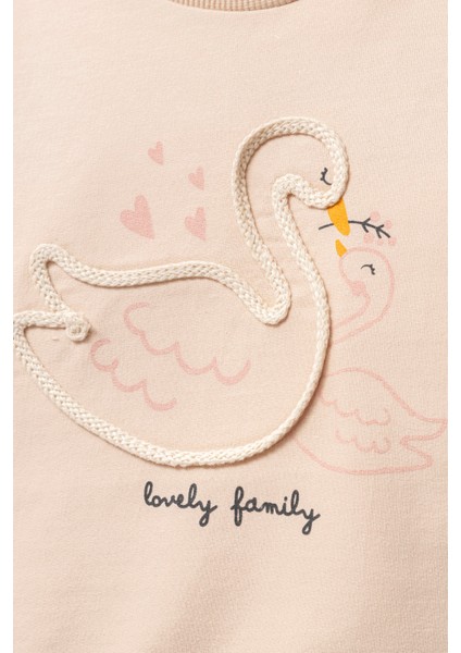 Mevsimlik Uzun Kollu Pamuk Sweat Alt Üst Kız Çocuk Ikili Taytlı Takım 1-4 Yaş fırsatları