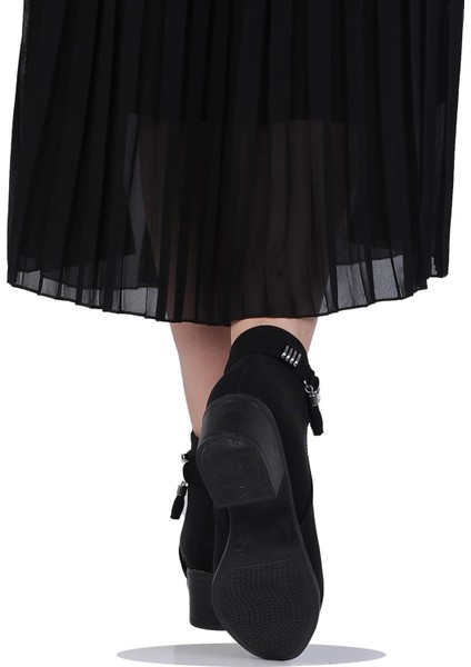 Mp 242-2227ZN Siyah Kadın 6cm Topuklu Bot modelleri