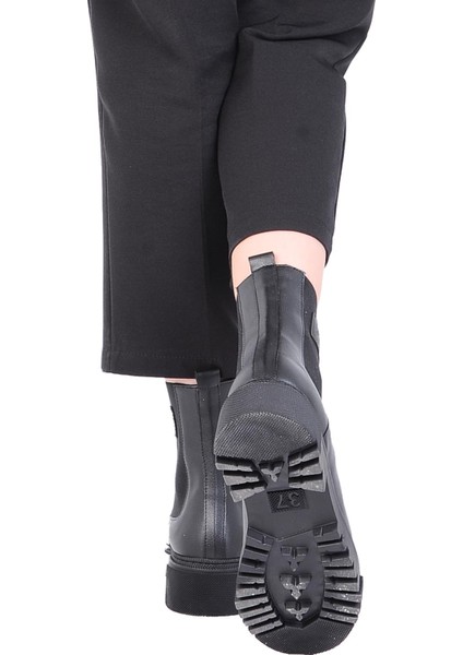 Mp 242-2206ZN Siyah Kadın Kışlık Düz Bot Ayakkabı modelleri