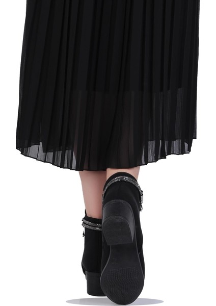 Mp 242-2226ZN Siyah Kadın 6cm Topuklu Bot modelleri