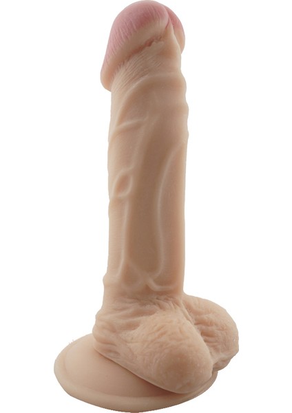 Gerçekçi Soft Et Dokusunda 20 cm Güçlü Vantuzlu Testisli Dildo Birebir Ten Hissiyatı Realistik Penis