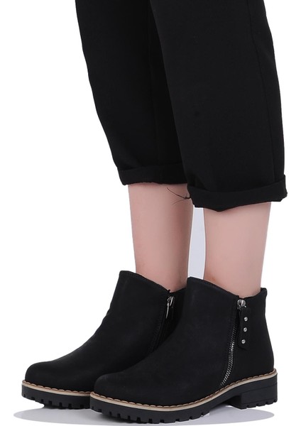 Mp 242-2337ZN Siyah Kadın Kışlık Düz Bot Ayakkabı fiyatları