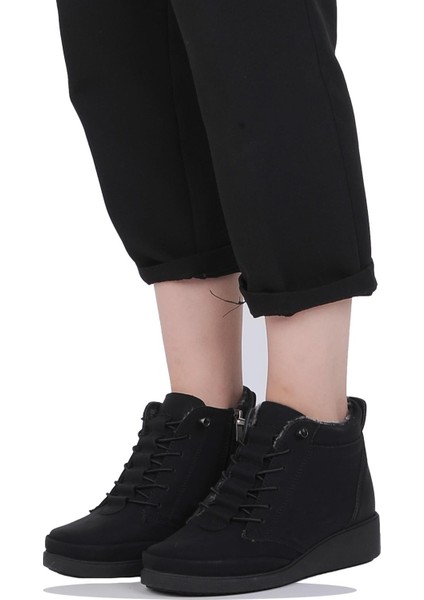 Mp 242-2235ZN Siyah Kadın Kışlık Düz Bot Ayakkabı fiyatları