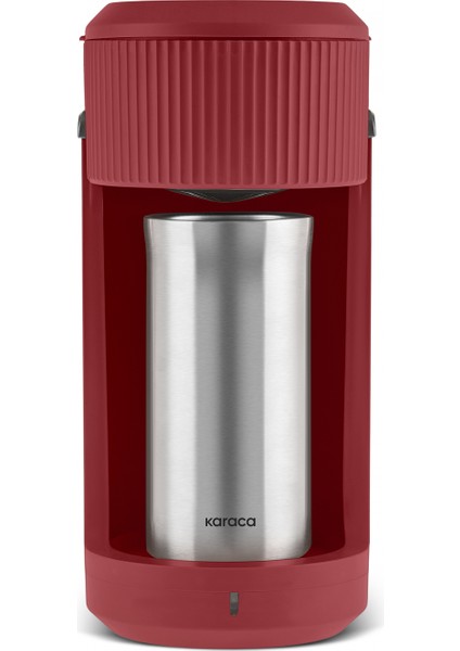 Mono Personal Filtre Kahve Makinesi ve Inox Kişisel Termos Hediyeli Red