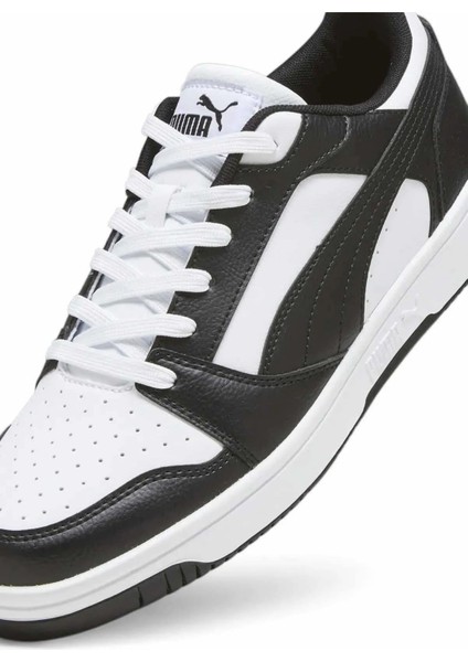 Rebound Low Kısa Siyah Beyaz Erkek Sneaker Spor Ayakkabı 392328-01 V4