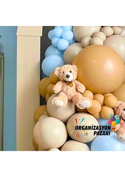 Balon Seti Deniz Kumu-Fındık-Makaron Mavi 60 Lı Balon Zinciri Seti fırsatları