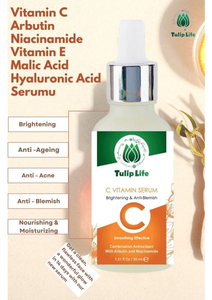 Vitamin C Alpha Arbutin Niacinamide Seramid Serumu 30 ml