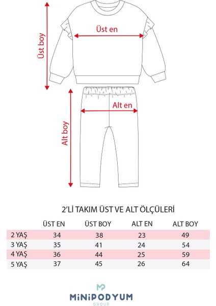 Hello Kitty Uzun Kollu  Pamuk Alt Üst Kız Çocuk Ikili Taytlı Takım 2-5 Yaş