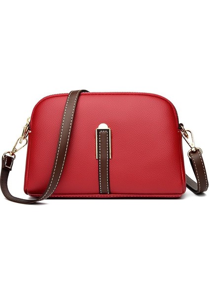 Deri Doku Tek Omuz Kadın Crossbody Çanta (Yurt Dışından)