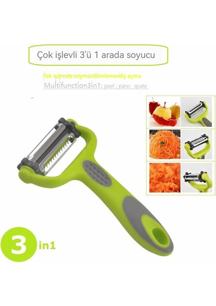 Mutfak Için Üçü Bir Arada Soyucu Çok Amaçlı Yeni Çift Renkli Kavun ve Meyve Çift Renkli Kavun Evrensel Tip (Yurt Dışından)