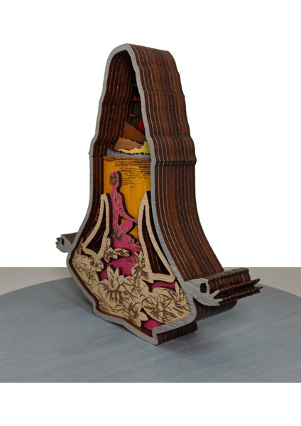 Ahşap Mdf Çok Katmanlı Yoga Yapan Kadın 1 Dekoratif Obje modelleri