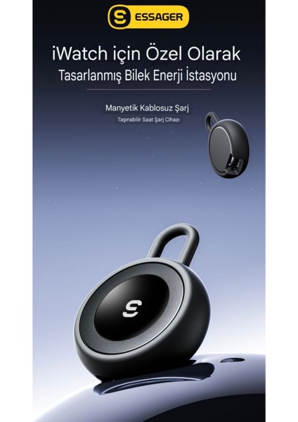 Apple watch Saat Şarjı CE/FC/ROHS Lisanslı Manyetik Akıllı Saat Şarjı Yeni Nesil Son Teknoloji Orjinal Tyepe-C Girişli