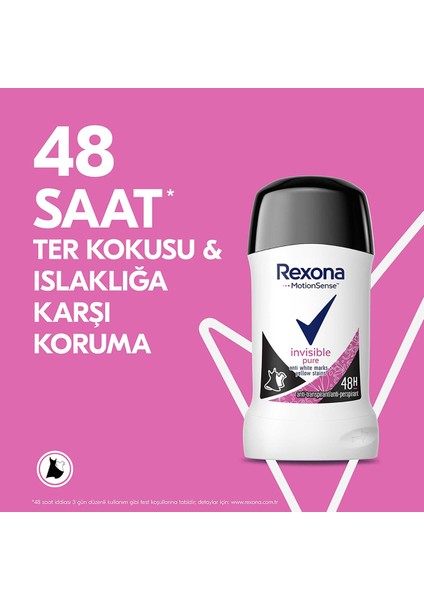 Motionsense Kadın Stick Deodorant Invisible Pure 40 ml X2