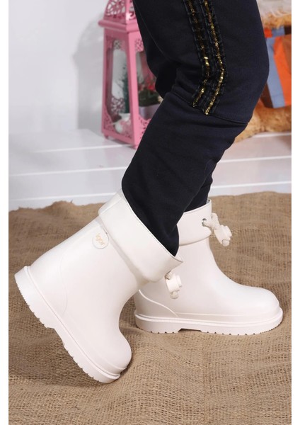 Bimbi Euri Çocuk Krem Yağmur Çizmesi W10257-001