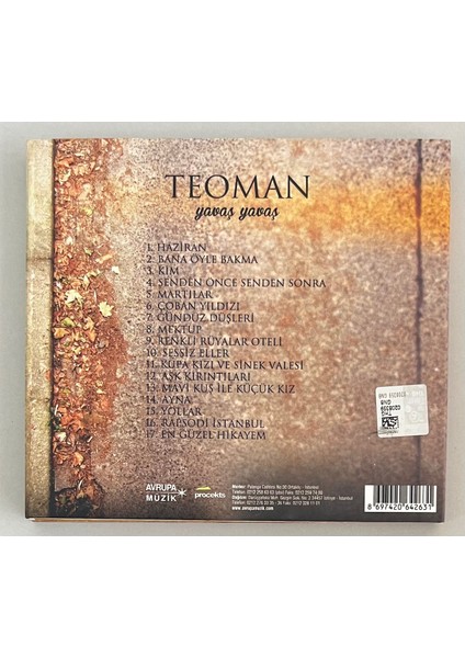 Teoman Yavaş Yavaş CD Kitapçıklı (Orjinal Dönem Baskı Cd)