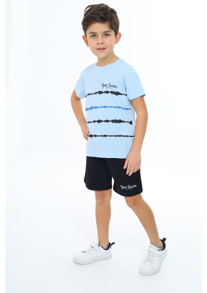 Erkek Çocuk Baskılı Şortlu Takım modelleri