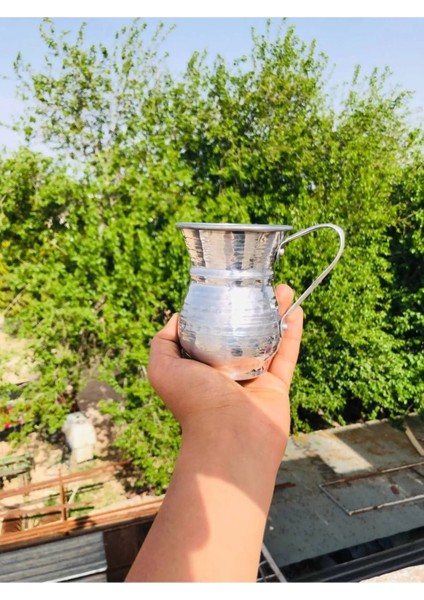 Bakır Görünümlü Alüminyum Kulplu Bardak Su&ayran Bardağı Kulplu Bardak Kupa Bardak 6 Adet