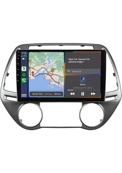Hyundai I20 (2008-2012) Android 14 Multimedya Carplay 10 Inch 4 GB Ram / 64 GB Hafıza CRV-4285XR