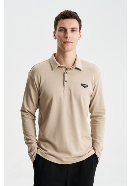 Erkek Slim Fit Çıt Çıt Düğmeli Polo Yaka İnterlok Sweatshirt K28564988101 modelleri