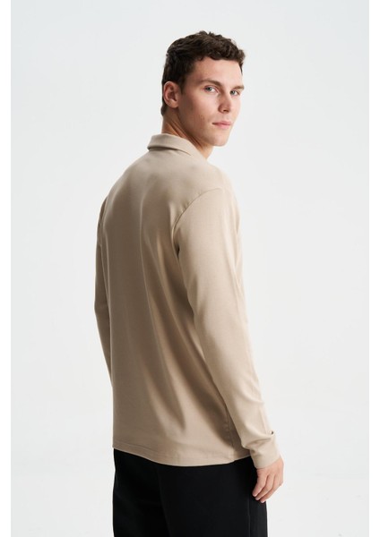 Erkek Slim Fit Çıt Çıt Düğmeli Polo Yaka İnterlok Sweatshirt K28564988101 fırsatları