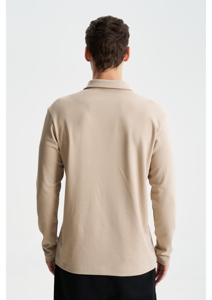 Erkek Slim Fit Çıt Çıt Düğmeli Polo Yaka İnterlok Sweatshirt K28564988101 indirimleri