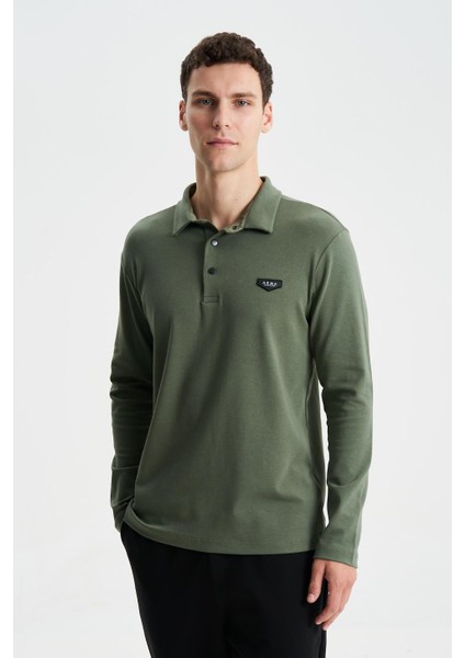 Erkek Slim Fit Çıt Çıt Düğmeli Polo Yaka İnterlok Sweatshirt K28564988101 modelleri