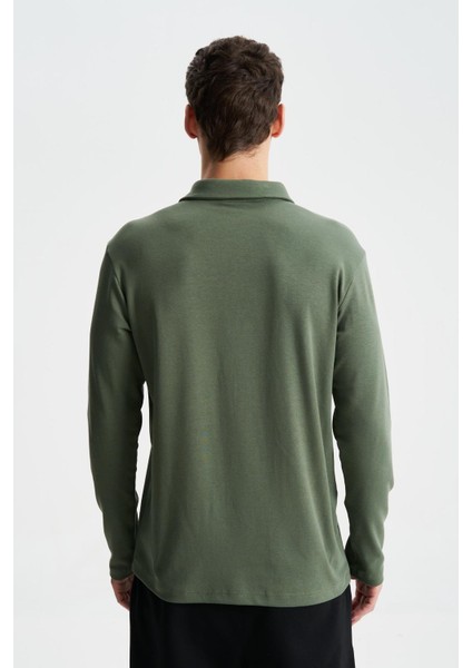 Erkek Slim Fit Çıt Çıt Düğmeli Polo Yaka İnterlok Sweatshirt K28564988101 indirimleri