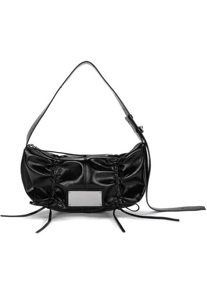 Bag Bow Drawstring Single Shoulder Handbag Underarm Bag (Yurt Dışından)
