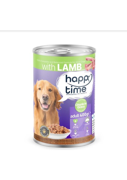 Yetişkin Köpekler Için Kuzu Parça Etli Konserve 6X400 gr