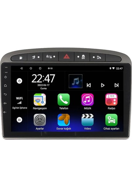 Peugeot 308 Android 4gb Ram 64GB Rom 8 Çekirdek Carplay Multimedya