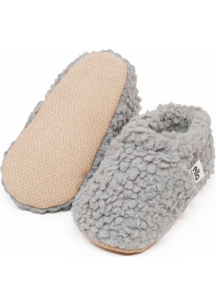 Tedy Bebek Pandufu Ev Patiği, Kaydırmaz Taban, Organik Pamuk Astar, Ev Kreş Ayakkabısı Gri fiyatları