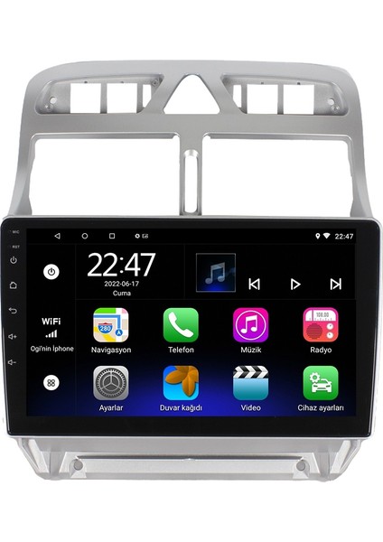Peugeot 307 Android 8gb Ram 128GB Rom 8 Çekirdek Carplay Multimedya