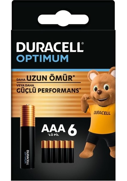 Optimum AAA Pil (6’lı paket), Alkalin Pil 1,5V, LR03 MX2400