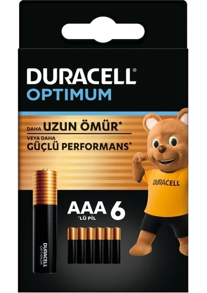 Optimum AAA Pil (6’lı paket), Alkalin Pil 1,5V, LR03 MX2400