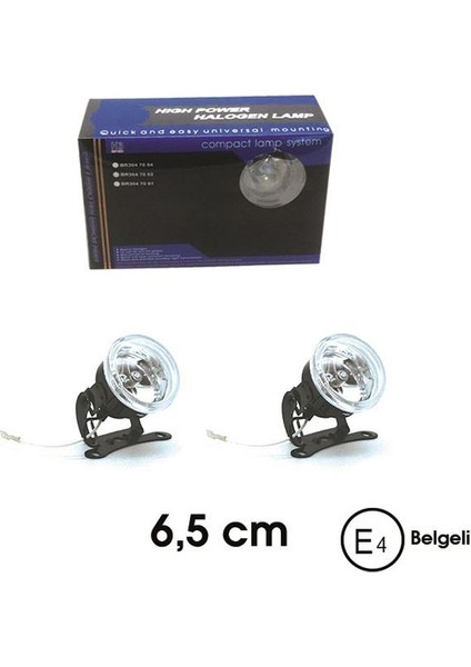 Sis Lambası Yuvarlak 6.5cm 12V Beyaz E Belgeli
